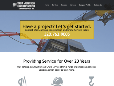 Walt Johnson Construction Website